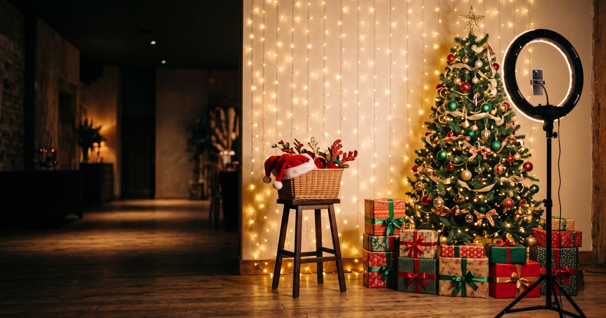 Christmas Photo Booth Ideas: Backdrops, Props, Frames and AI Looks