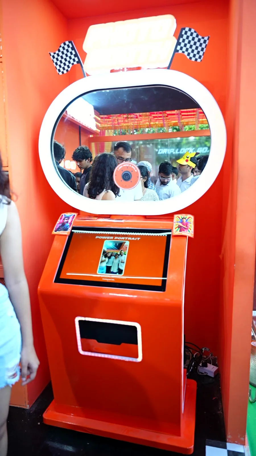 The orange Ambrane booth