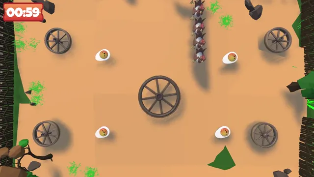 Chicken: interactive floor projection game