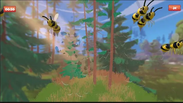 Insect Invasion: interactive floor projection game