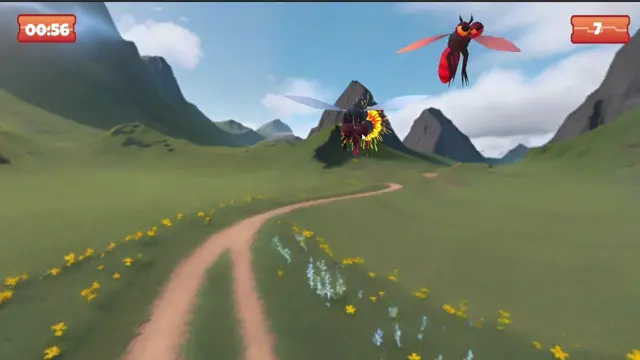 Mosquito: interactive floor projection game