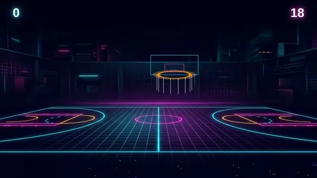 Hoop Rush: interactive wall projection game