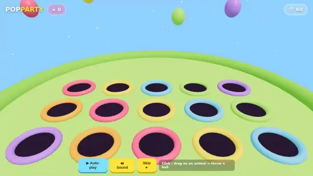 Pop Party: interactive wall projection game