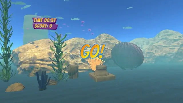 Fish Game: interactive wall projection game