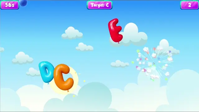 Alphabets: interactive wall projection game
