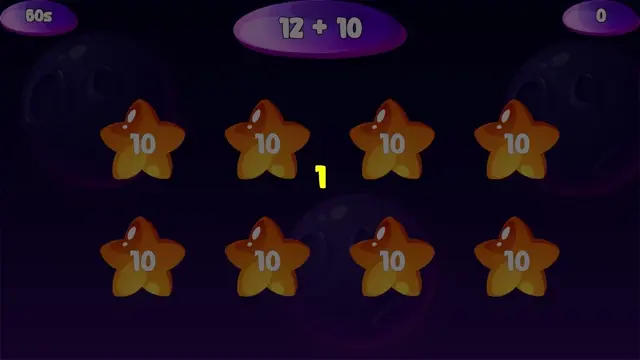 Star Sums: interactive wall projection game