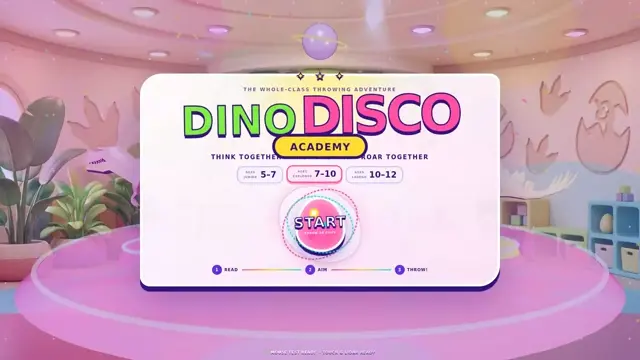 Dino Disco Academy: interactive wall projection game