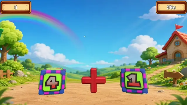 Fun Maths: interactive wall projection game