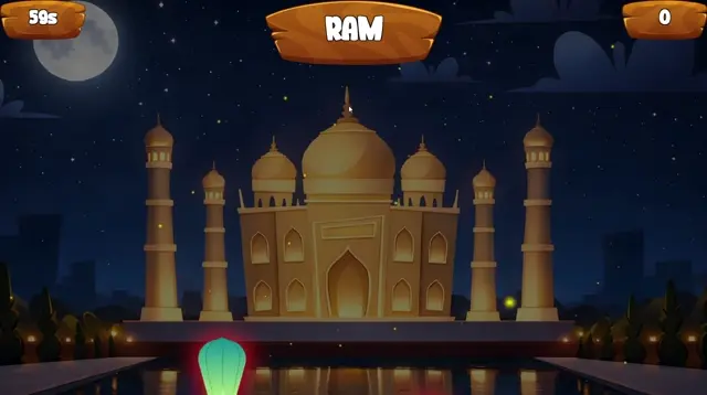 Lantern Word: interactive wall projection game