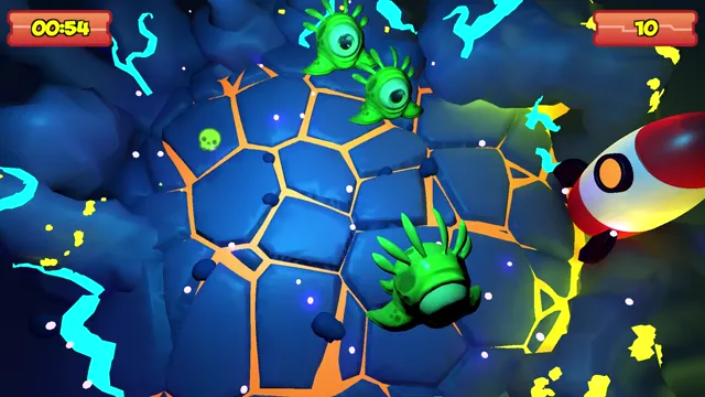 Alien Vs Scientists: interactive wall projection game