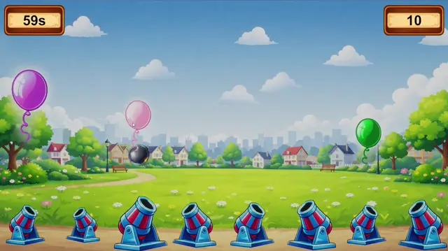 Balloon Blast Rush: interactive wall projection game