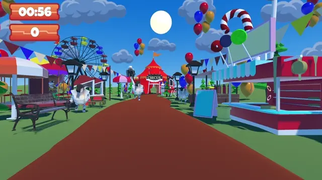Carnival: interactive wall projection game