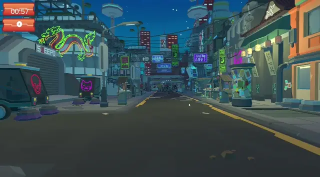 Robo Planet: interactive wall projection game