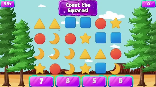 Shape Count: interactive wall projection game
