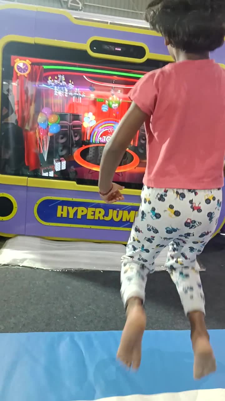 Hyper Jump: a child jumping to play the game
