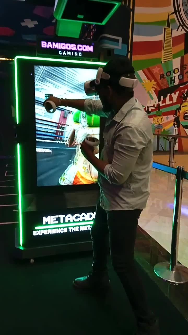 Metacade VR arcade cabinet being played