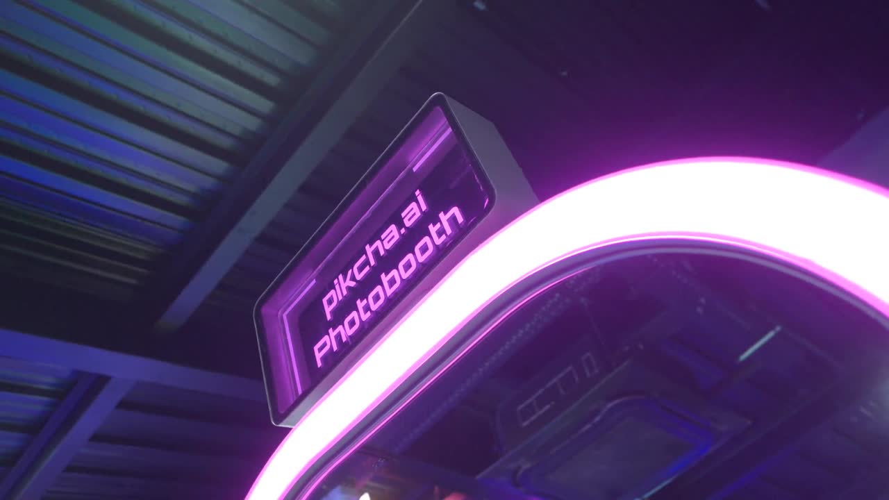 Pikcha AI photo booth, filmed in real life