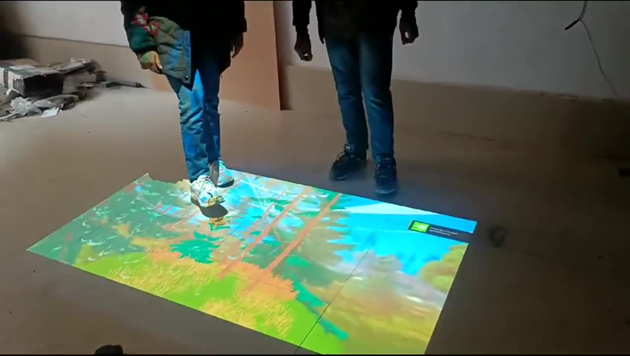 Wacky Floor interactive floor projection game