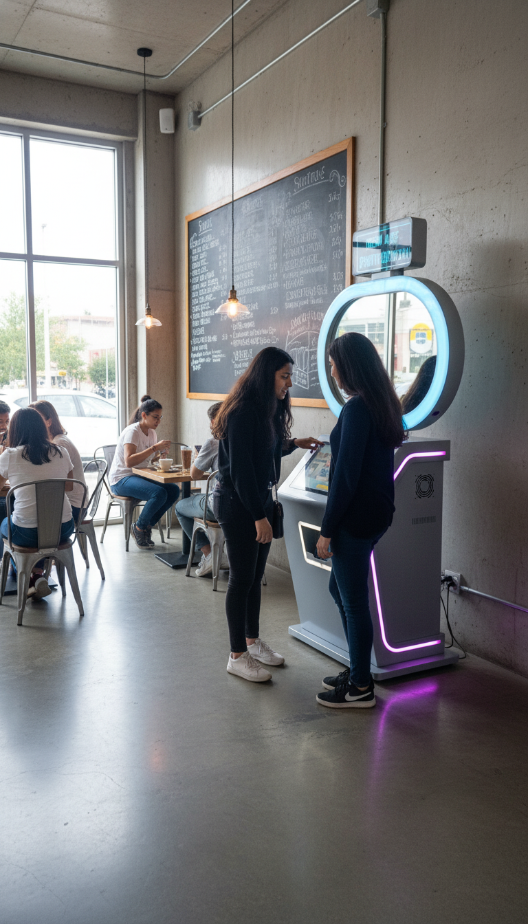 Pikcha AI Photo Booth in a cafe with natural light