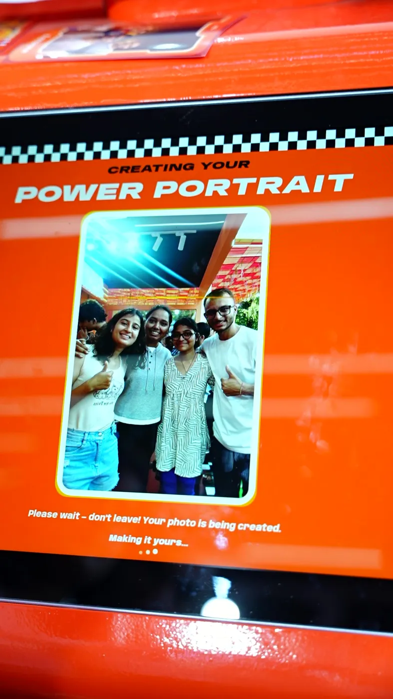 Photo booth screen branded for Ambrane