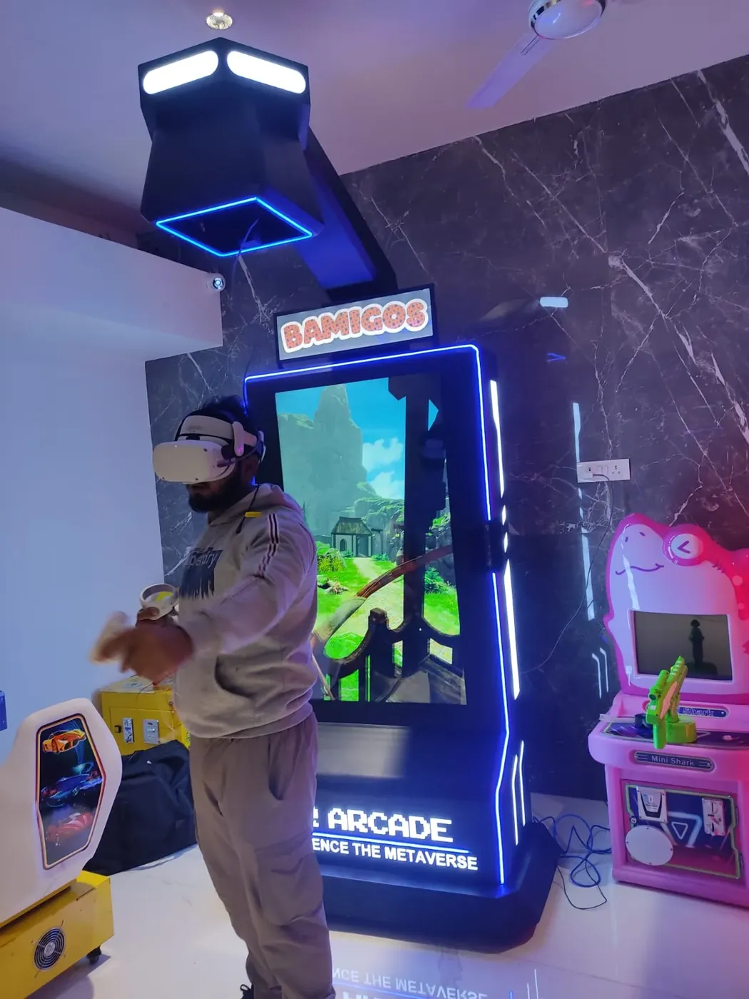 Metacade VR cabinet on rent at an event